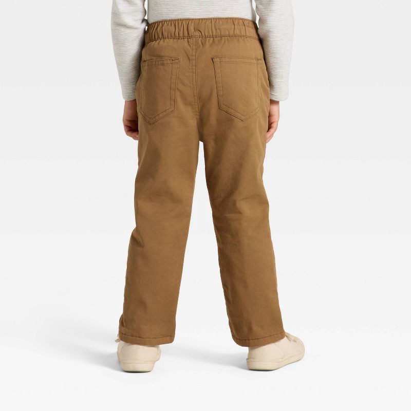 slide 2 of 3, Toddler Boys' Lined Pants - Cat & Jack™ Brown 12M, 1 ct