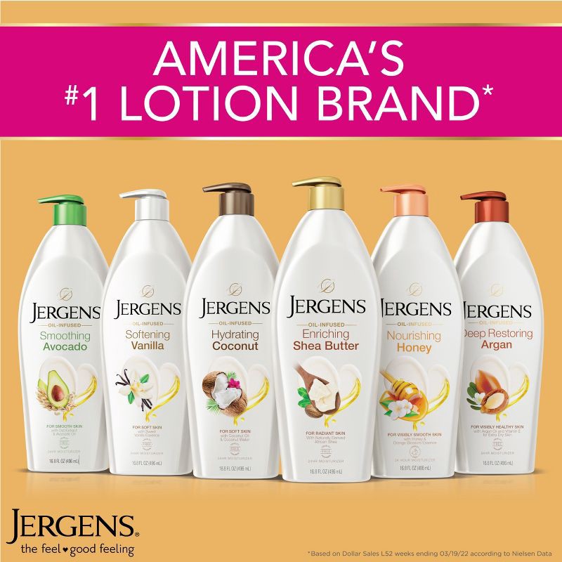 slide 5 of 6, Jergens Hydrating Coconut Hand and Body Lotion for Dry Skin - 28.2 fl oz, 28.2 fl oz