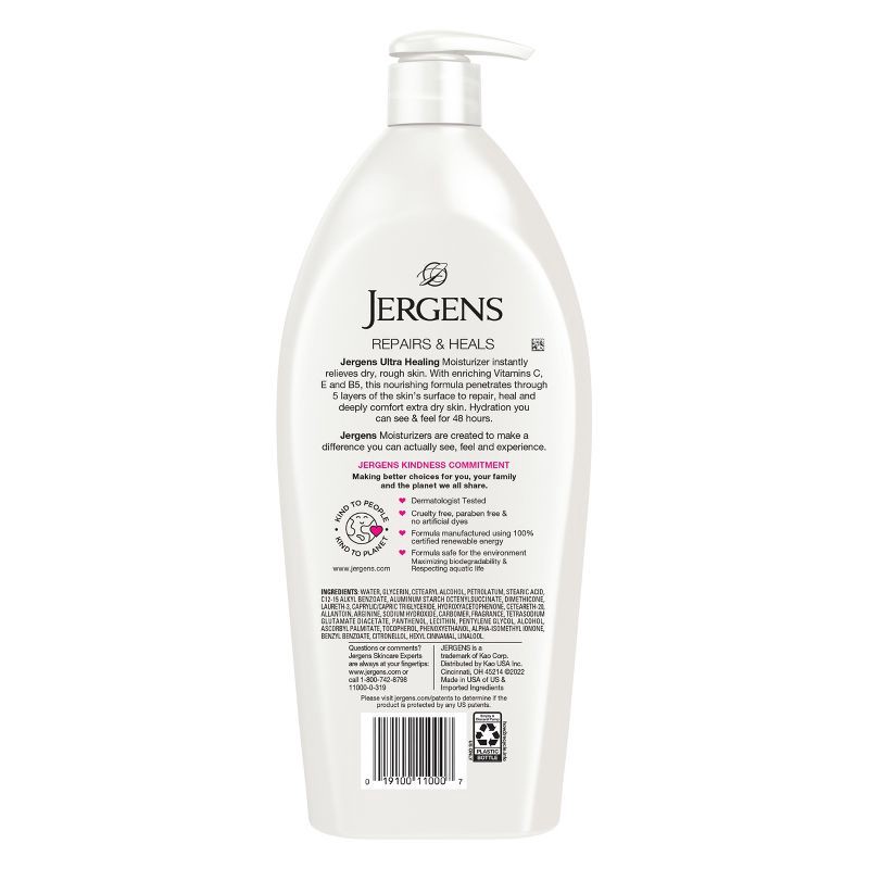 slide 2 of 8, Jergens Ultra Healing Hand and Body Moisturizing Lotion for Dry Skin with Vitamins C, E and B5 - 33.8 fl oz, 5 x 33.8 fl oz