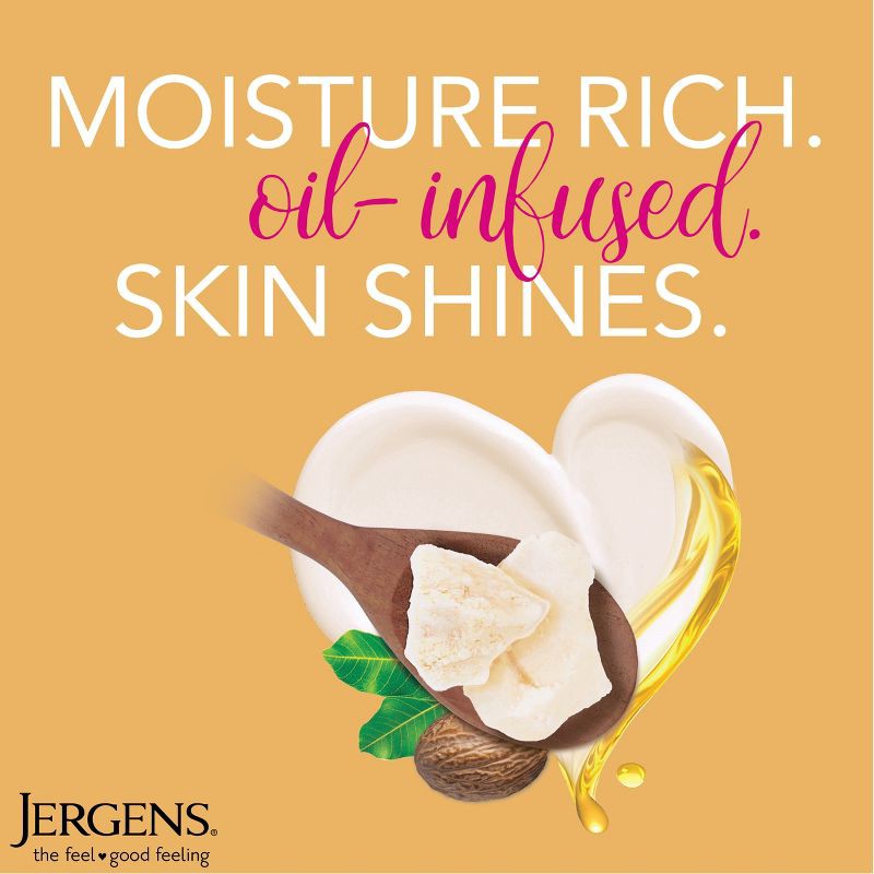 slide 5 of 8, Jergens Enriching Shea Butter Lotion for Body and Hands with 24-Hour Moisture – 28.2 fl oz, 28.2 fl oz