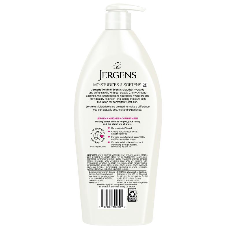 slide 2 of 8, Jergens Original Scent Dry Skin Moisturizing Body Lotion - Cherry Almond - 33.8 fl oz, 33.8 fl oz
