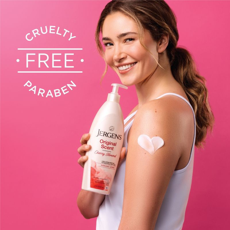 slide 3 of 8, Jergens Original Scent Dry Skin Moisturizing Body Lotion - Cherry Almond - 33.8 fl oz, 33.8 fl oz