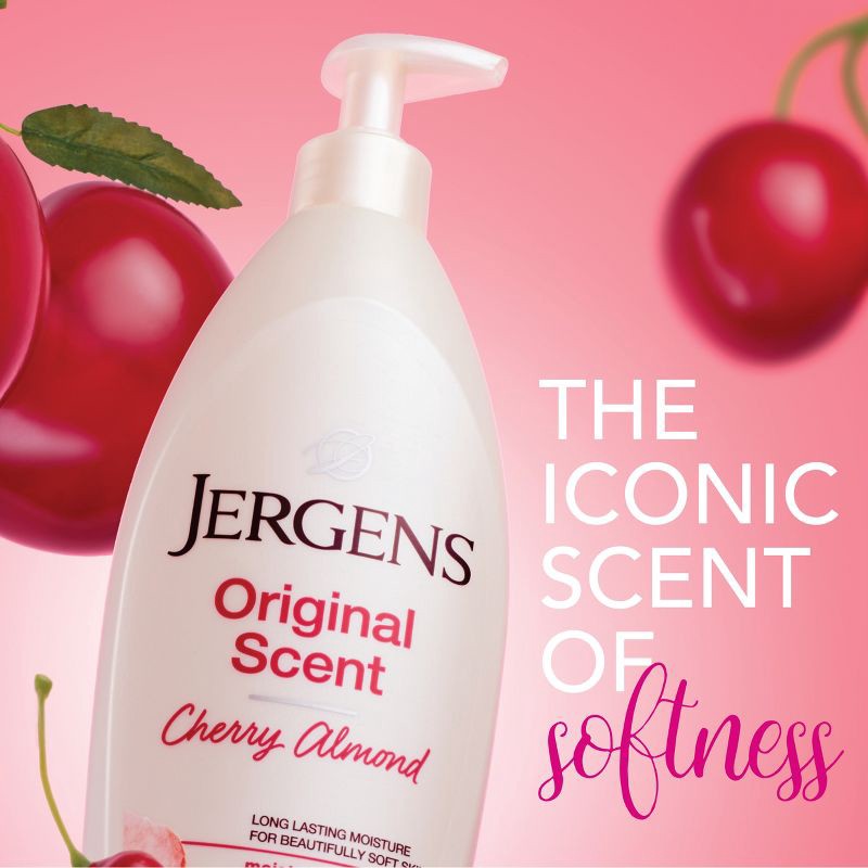 slide 6 of 8, Jergens Original Scent Dry Skin Moisturizing Body Lotion - Cherry Almond - 33.8 fl oz, 33.8 fl oz