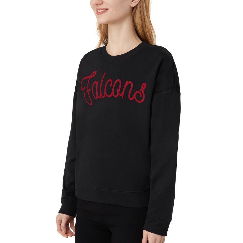 slide 3 of 3, NFL Atlanta Falcons Women's Long Sleeve Crew Neck Fleece - S, 1 ct