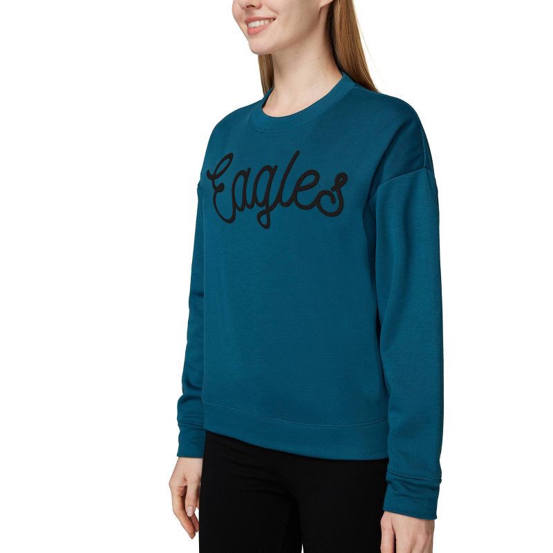 slide 3 of 3, NFL Philadelphia Eagles Women's Long Sleeve Crew Neck Fleece - S, 1 ct