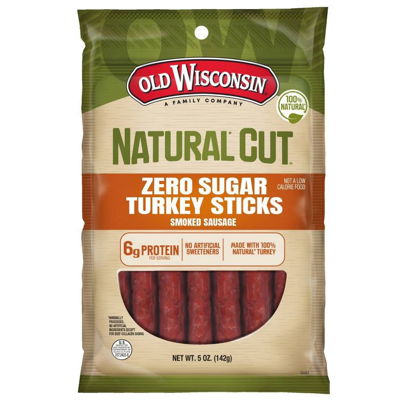 slide 1 of 3, Old Wisconsin Natural Cut Meat Turkey Sticks - 5oz, 5 oz