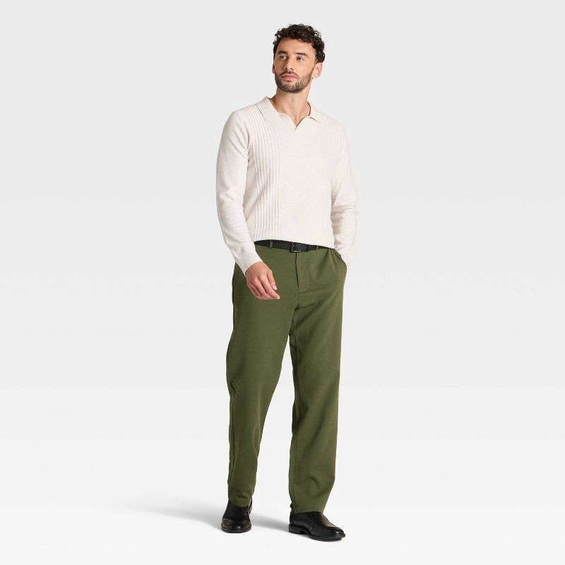 slide 3 of 3, Men's Comfort Wear Trousers - Goodfellow & Co™ Green 34x30, 1 ct