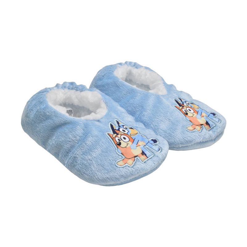 slide 4 of 5, Toddler Bluey Character Sock Slippers - Blue 2T-3T, 1 ct