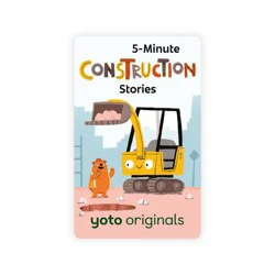 Yoto 5 Minute Construction Stories Audio Card: Educational Reading for Kindergarten to 3rd Grade, Compatible with Yoto Player