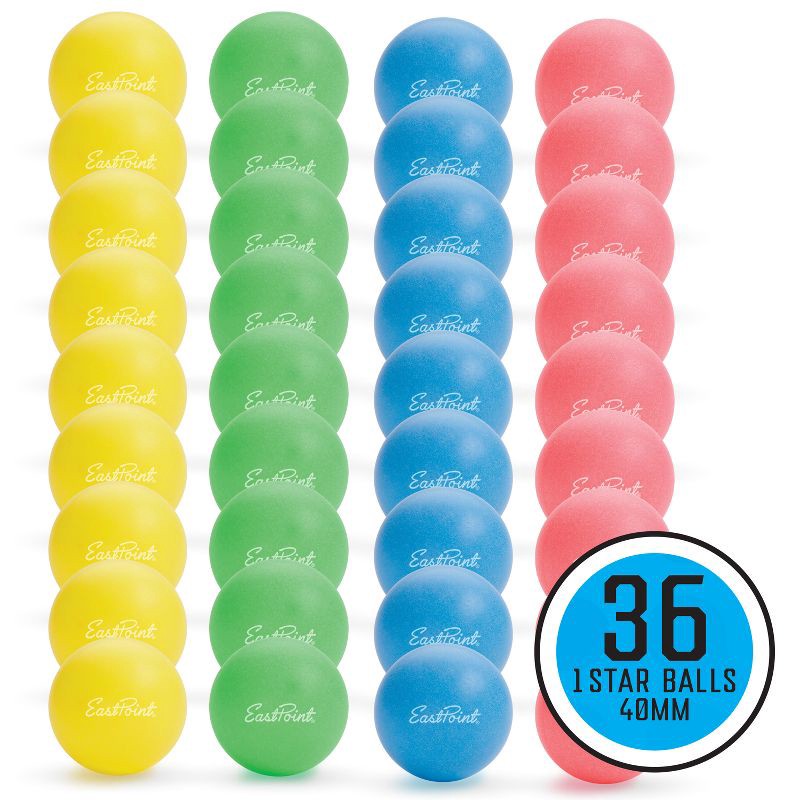 slide 3 of 6, Eastpoint Colored Table Tennis Balls - 36pk, 36 ct