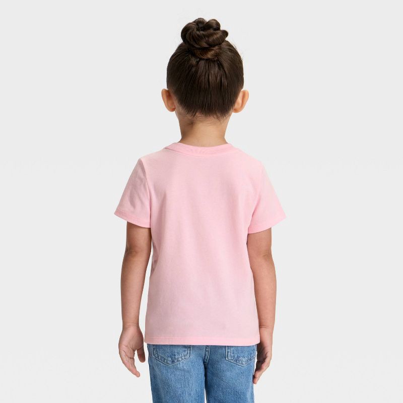 slide 3 of 3, Toddler Girls' Short Sleeve Solid T-Shirt - Cat & Jack™ Pink 12M, 1 ct