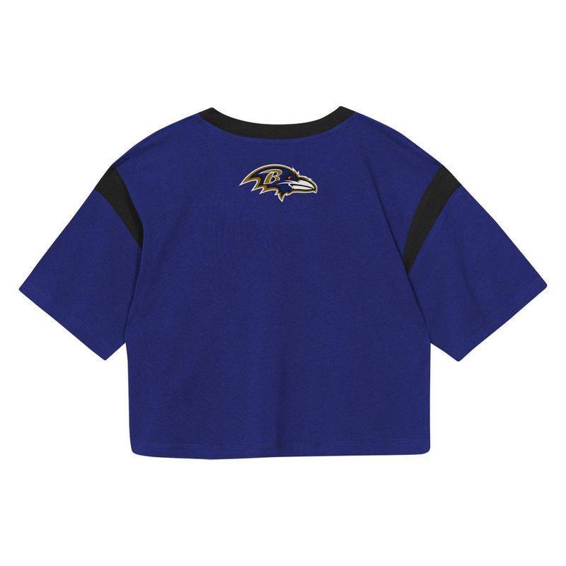 slide 3 of 3, NFL Baltimore Ravens Women's Short Sleeve Fashion Crop Jersey - M, 1 ct