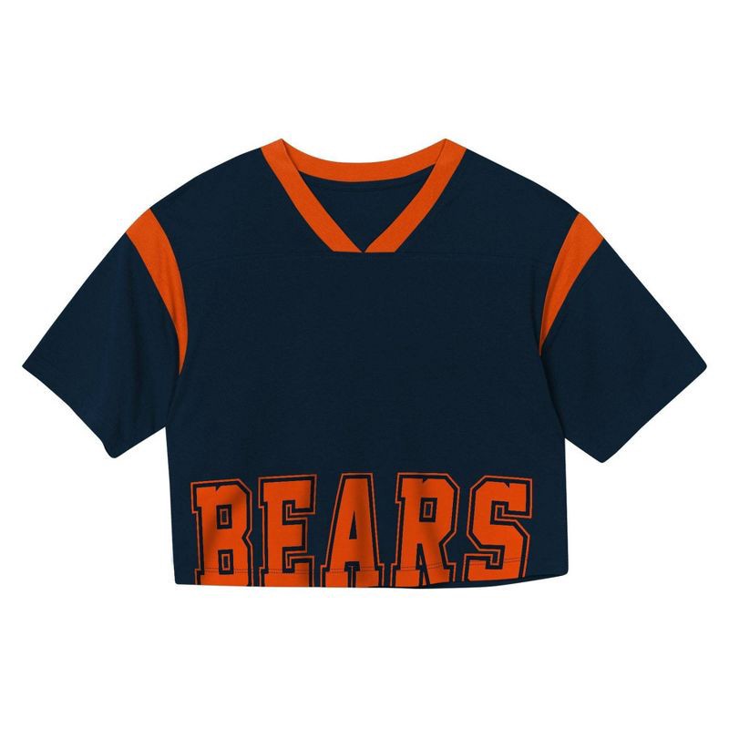 slide 2 of 3, NFL Chicago Bears Women's Short Sleeve Fashion Crop Jersey - XL, 1 ct
