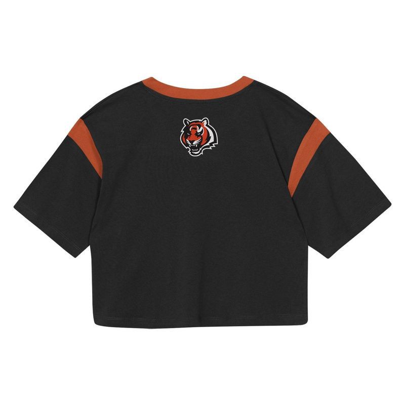 slide 3 of 3, NFL Cincinnati Bengals Women's Short Sleeve Fashion Crop Jersey - S, 1 ct