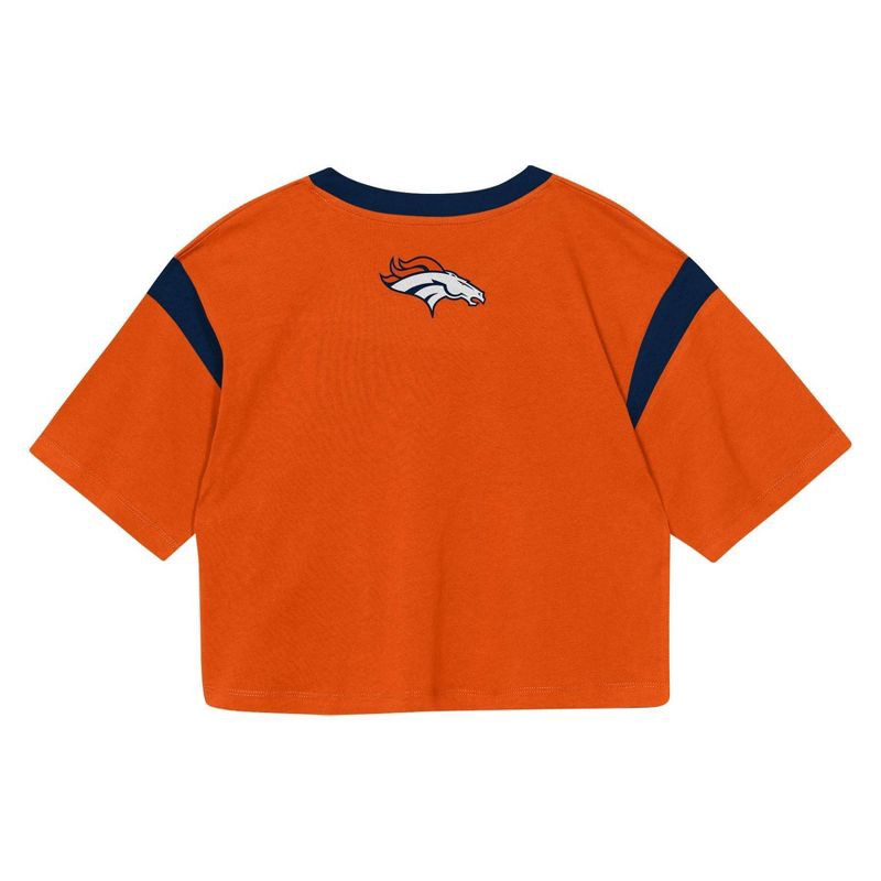 slide 3 of 3, NFL Denver Broncos Women's Short Sleeve Fashion Crop Jersey - XL, 1 ct