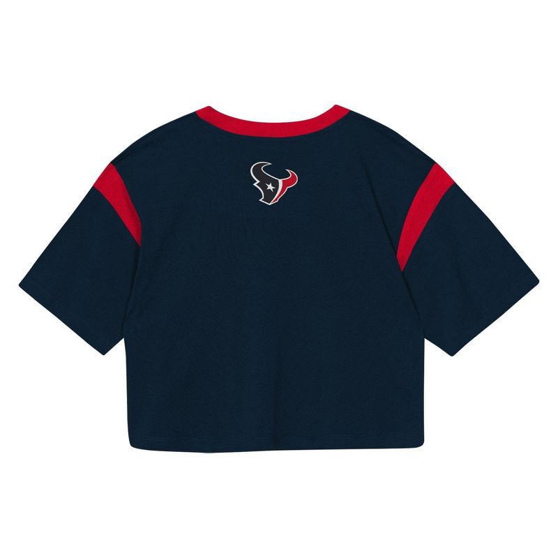 slide 3 of 3, NFL Houston Texans Women's Short Sleeve Fashion Crop Jersey - XL, 1 ct