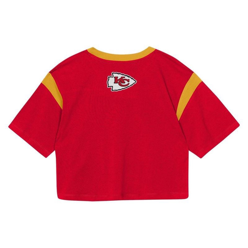 slide 3 of 3, NFL Kansas City Chiefs Women's Short Sleeve Fashion Crop Jersey - XL, 1 ct