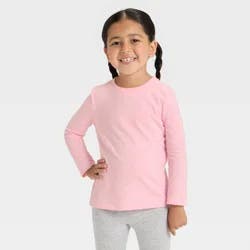 Toddler Girls' Long Sleeve Solid T-Shirt - Cat & Jack™ Pink 2T