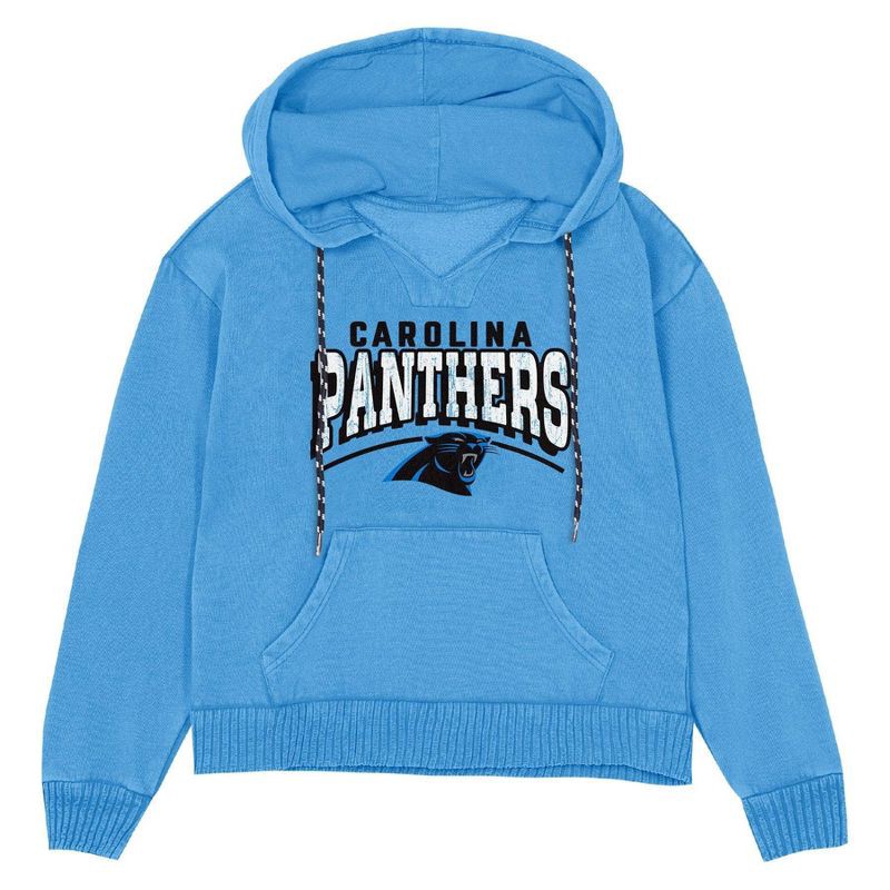 slide 2 of 3, NFL Carolina Panthers Women's Hooded Sweatshirt - L, 1 ct
