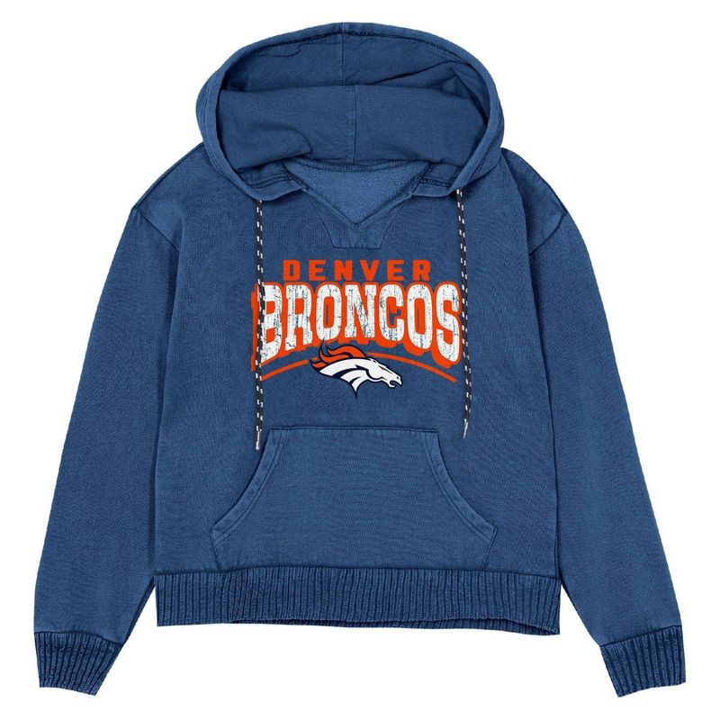 slide 2 of 3, NFL Denver Broncos Youth Hooded Sweatshirt - M, 1 ct