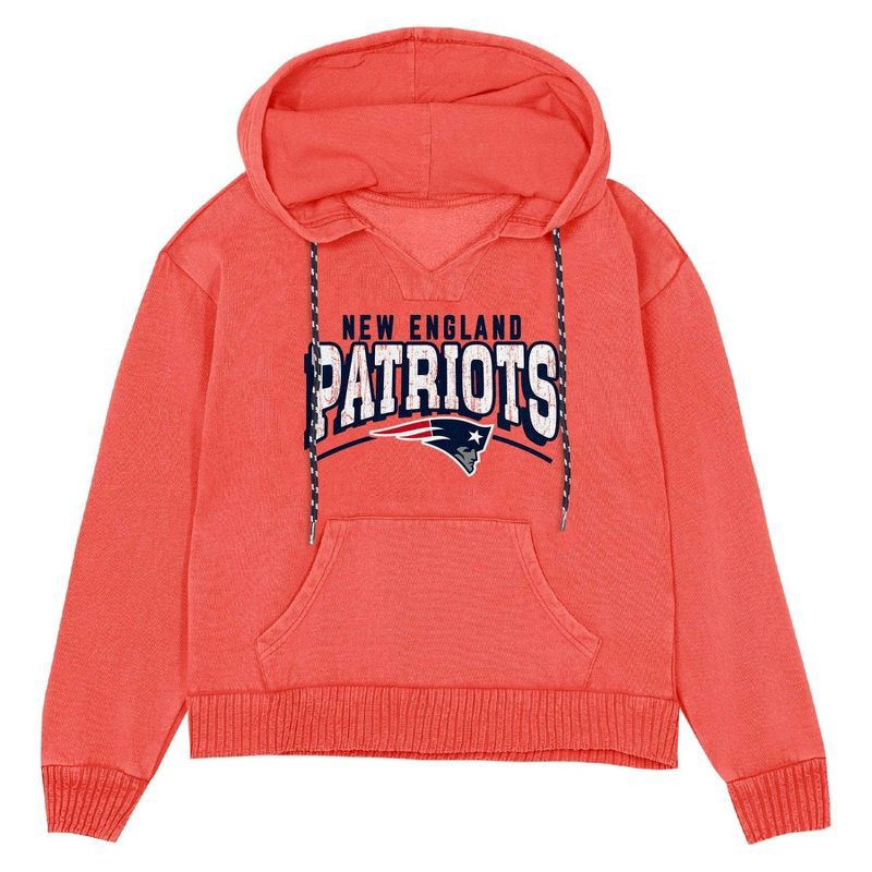 slide 2 of 3, NFL New England Patriots Women's Hooded Sweatshirt - M, 1 ct