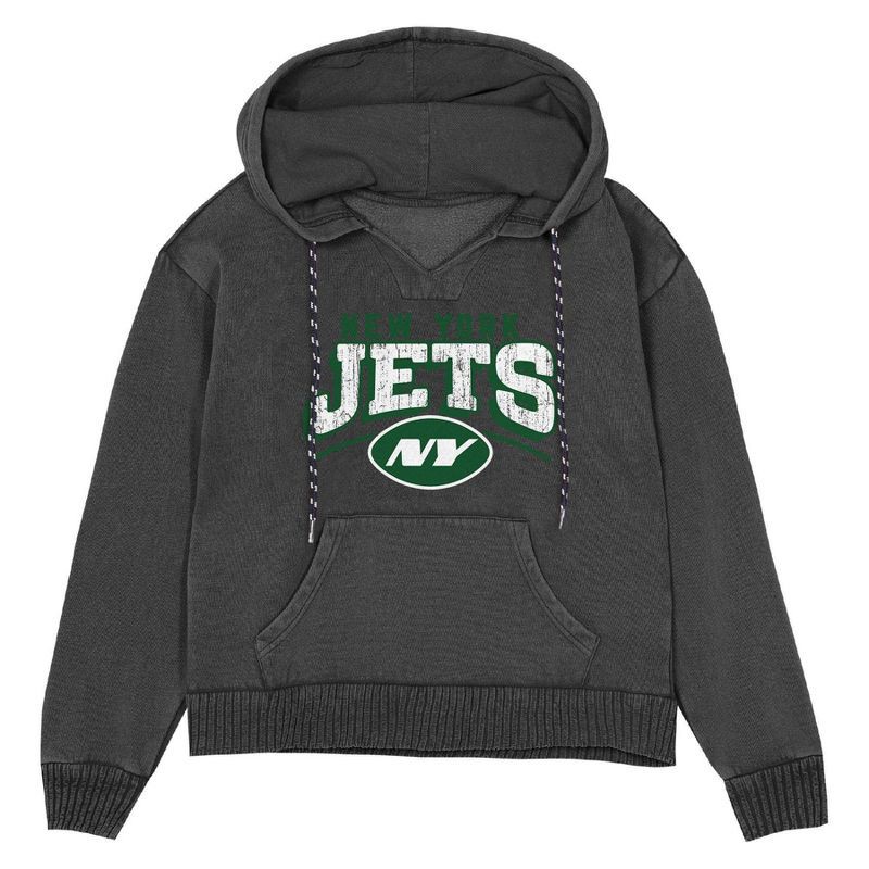 slide 2 of 3, NFL New York Jets Women's Hooded Sweatshirt - L, 1 ct
