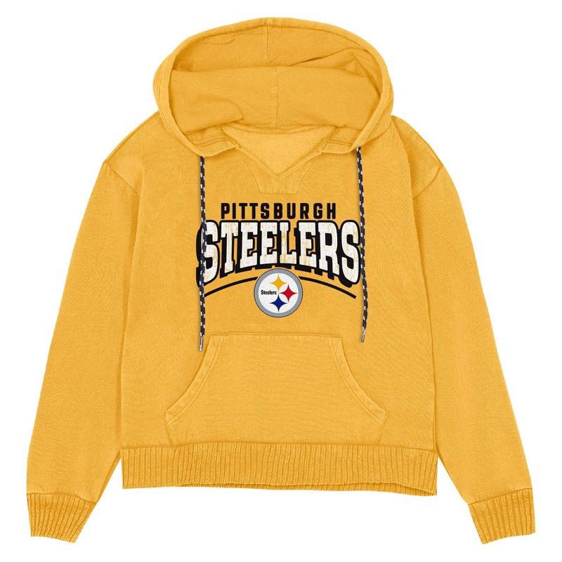 slide 2 of 3, NFL Pittsburgh Steelers Women's Hooded Sweatshirt - S, 1 ct