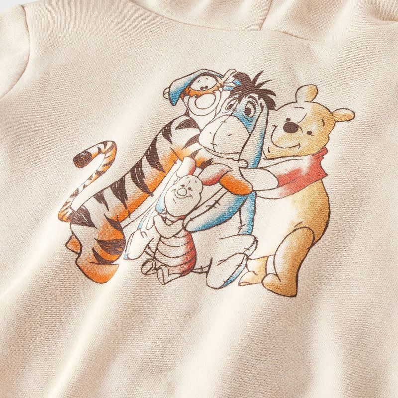 slide 5 of 5, Baby Disney Winnie The Pooh Hooded Romper - Ivory 6-9M, 1 ct