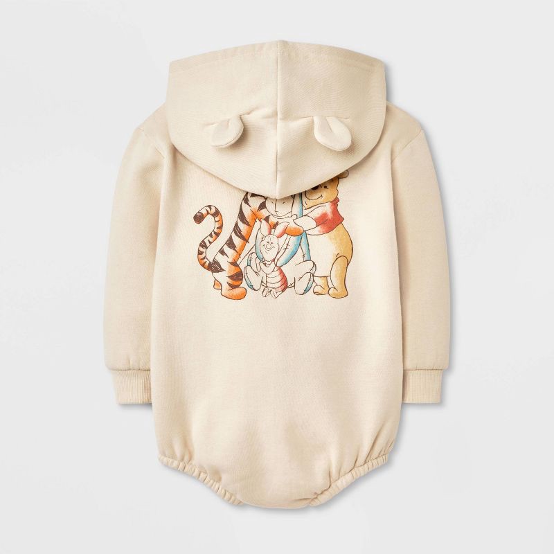 slide 2 of 5, Baby Disney Winnie The Pooh Hooded Romper - Ivory 18M, 1 ct