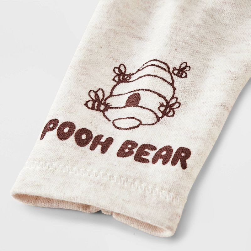 slide 5 of 5, Baby 2pc Disney Winnie The Pooh Long Sleeve Bodysuit & Overalls Set - Tan 12M, 2 ct