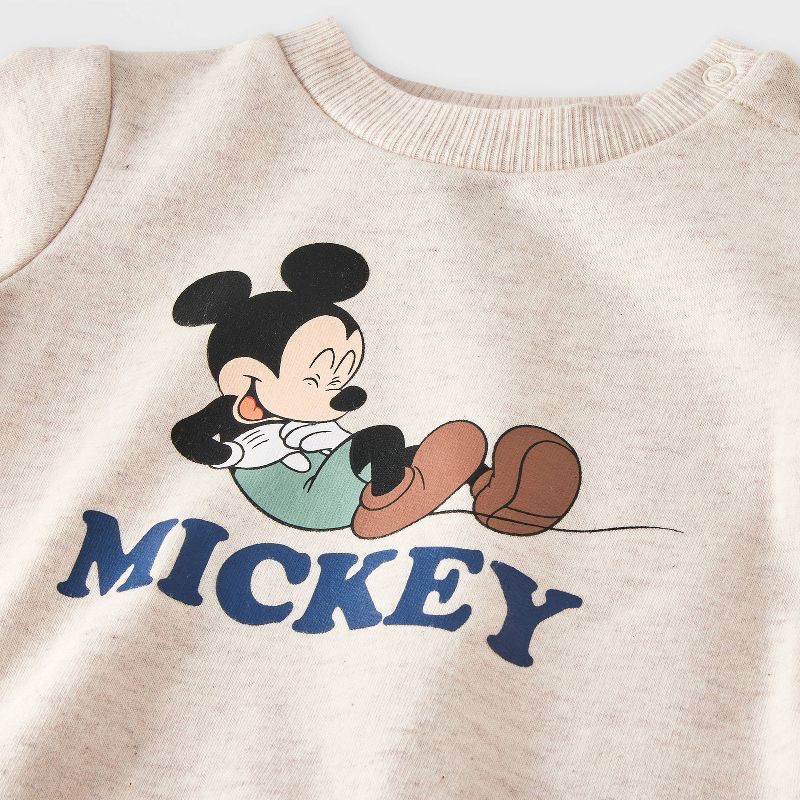 slide 3 of 4, Baby Boys' 2pc Disney Mickey Mouse Pullover & Bottom Set - Gray 18M, 2 ct