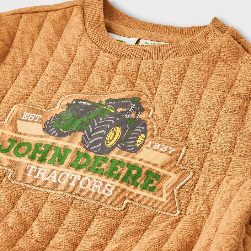 slide 4 of 4, Baby Boys' 2pc John Deere Tractors Pullover & Bottom Set - Orange 18M, 2 ct