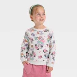 Toddler Girls' Disney Minnie Mouse Daisy Duck Fleece Sweatshirt - Heather Gray 3T