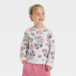 Toddler Girls' Disney Minnie Mouse Daisy Duck Fleece Sweatshirt - Heather Gray 5T