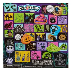 Disney Halloween NBC Countdown Calendar: Creative Slimes & Putties, 30 Pieces, Educational Focus on Creativity