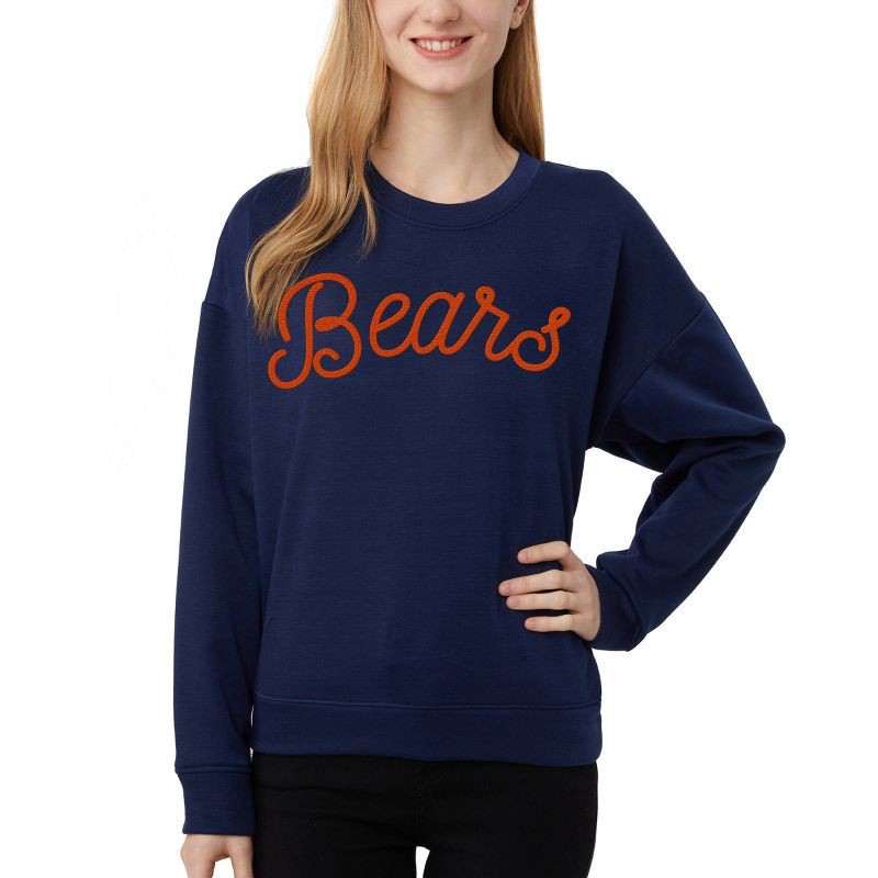 slide 1 of 3, NFL Chicago Bears Women's Long Sleeve Crew Neck Fleece - M, 1 ct