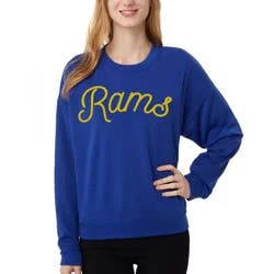 NFL Los Angeles Rams Women's Long Sleeve Crew Neck Fleece - M