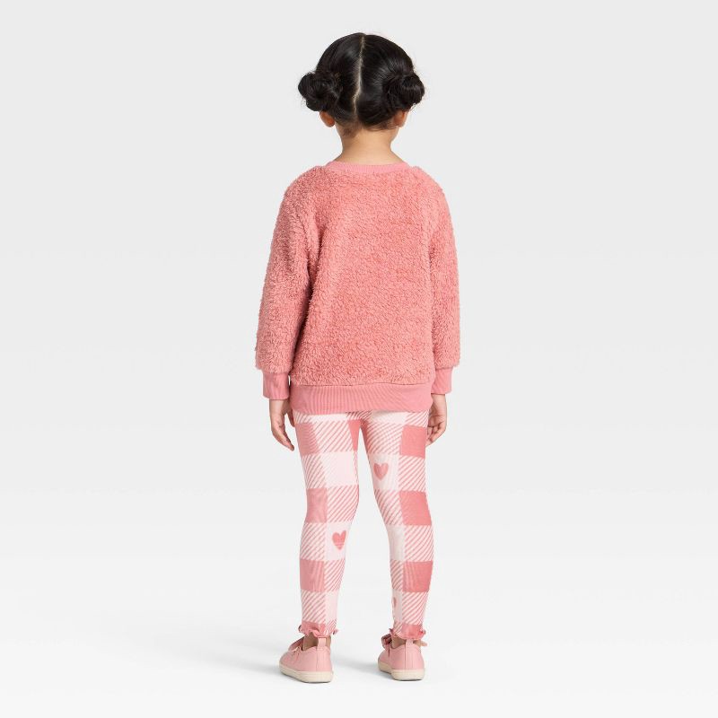 slide 2 of 4, Bluey Toddler Girls' 2pc Disney Minnie Mouse Bow Cozy Woobie Sweatshirt and Velour Pant Set - Pink 4T, 2 ct