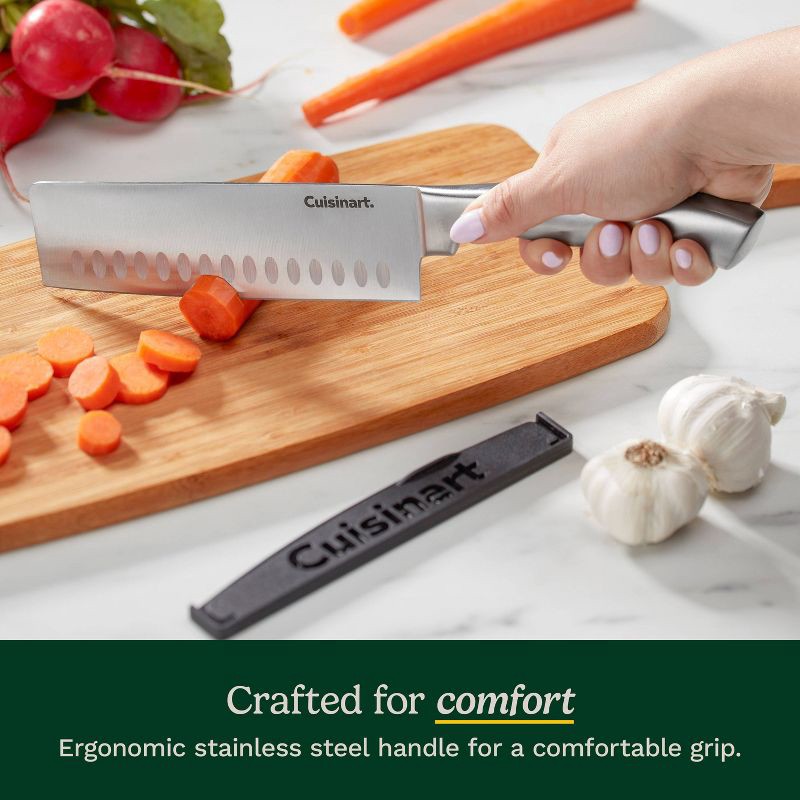 slide 7 of 10, Cuisinart Classic Stainless Steel 7" Nakiri/Vegetable Cleaver Knife with Blade Guard, 1 ct