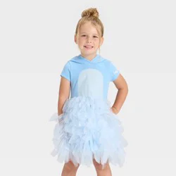 Toddler Girls' Bluey Halloween Costume Cosplay Tulle Dress - Blue 2T