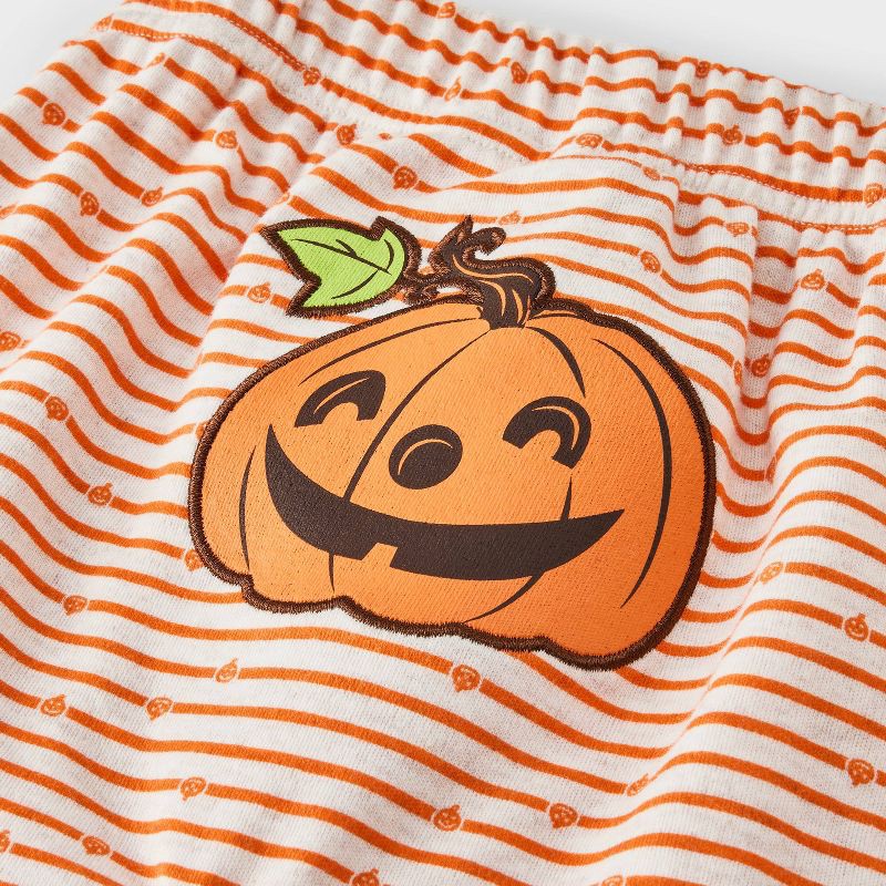 slide 5 of 5, Baby 2pc Disney Winnie The Pooh Pumpkin My First Halloween Long Sleeve Bodysuit & Bottom Set - Orange 6-9M, 2 ct