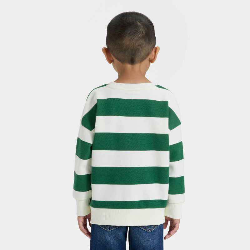 slide 3 of 4, Toddler Boys' Disney Mickey Mouse Striped Fleece Pullover - Green 2T, 1 ct