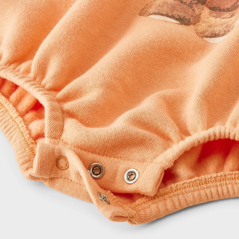 slide 2 of 4, Grayson Mini Baby Teddy Bear Halloween Pumpkin Long Sleeve Romper - Orange 18M, 1 ct