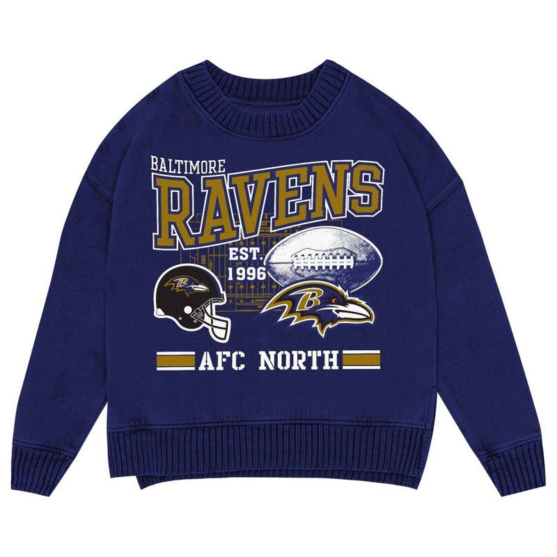 slide 2 of 3, NFL Baltimore Ravens Women's Long Sleeve Fashion Fleece Sweatshirt - M, 1 ct