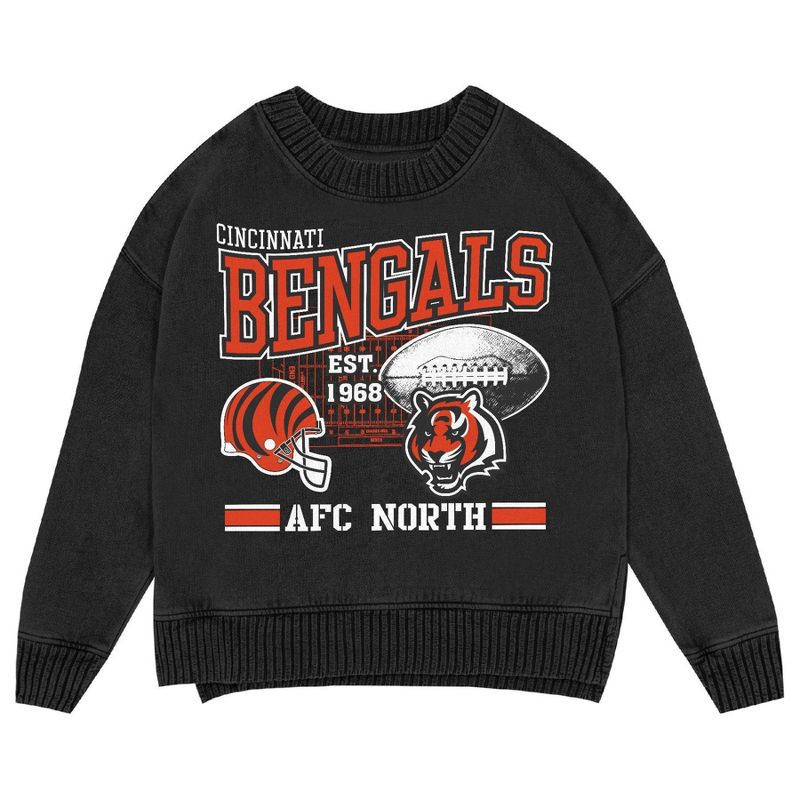 slide 2 of 3, NFL Cincinnati Bengals Women's Long Sleeve Fashion Fleece Sweatshirt - L, 1 ct