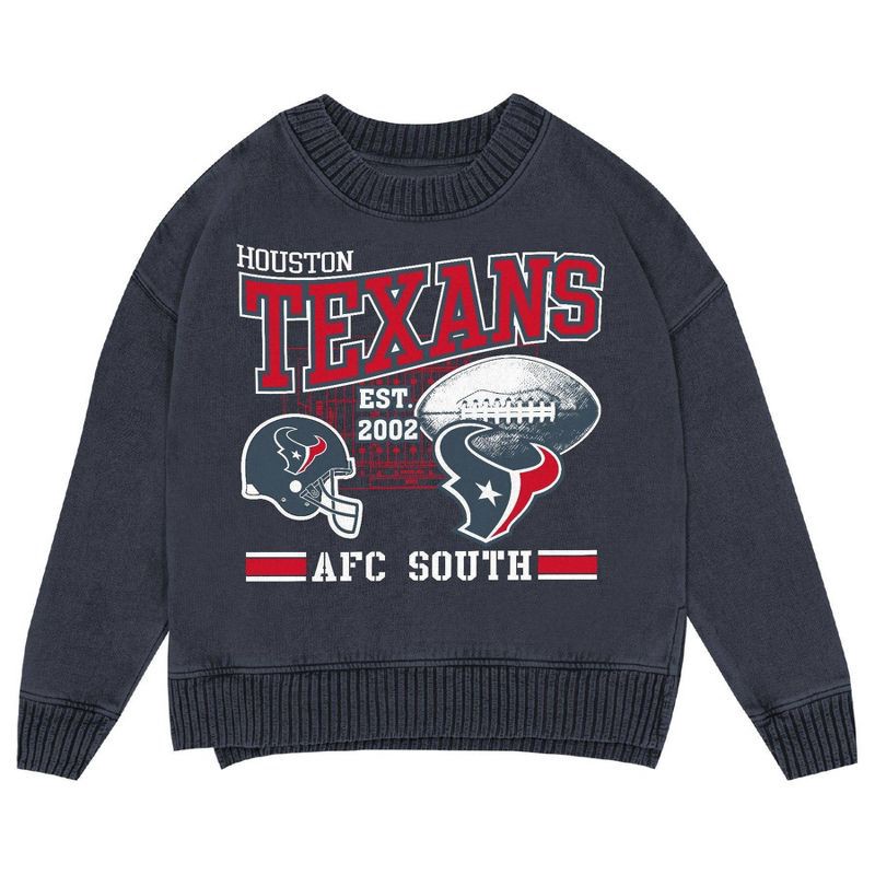 slide 2 of 3, NFL Houston Texans Women's Long Sleeve Fashion Fleece Sweatshirt - M, 1 ct