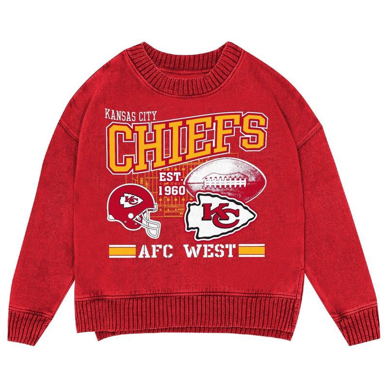 slide 2 of 3, NFL Kansas City Chiefs Women's Long Sleeve Fashion Fleece Sweatshirt - S, 1 ct