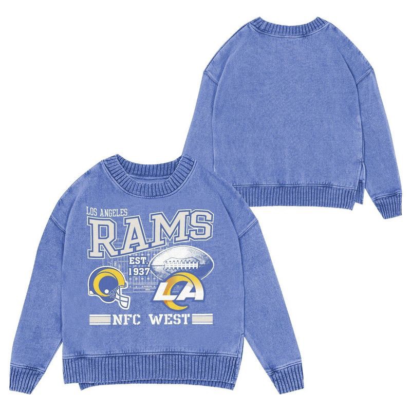 slide 1 of 3, NFL Los Angeles Rams Women's Long Sleeve Fashion Fleece Sweatshirt - S, 1 ct