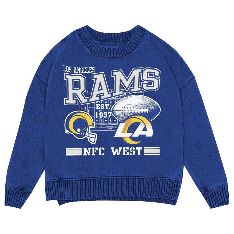 slide 2 of 3, NFL Los Angeles Rams Women's Long Sleeve Fashion Fleece Sweatshirt - L, 1 ct