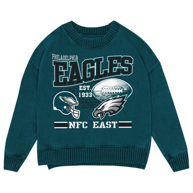 slide 2 of 3, NFL Philadelphia Eagles Women's Long Sleeve Fashion Fleece Sweatshirt - XL, 1 ct